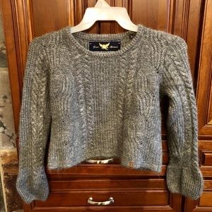 🌙 Superdry Longsleeve Gray Crop Top